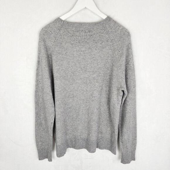 J. Crew Mercantile Sweater Men M Lamb's Wool Blend Crew Neck Heather Grey Knit - Picture 3 of 5